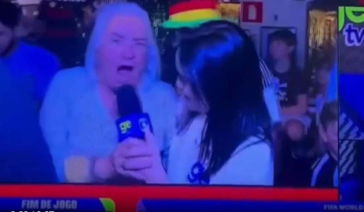 Mulher surpreende repórter e chama Lula de ladrão durante jogo da Copa; vídeo
